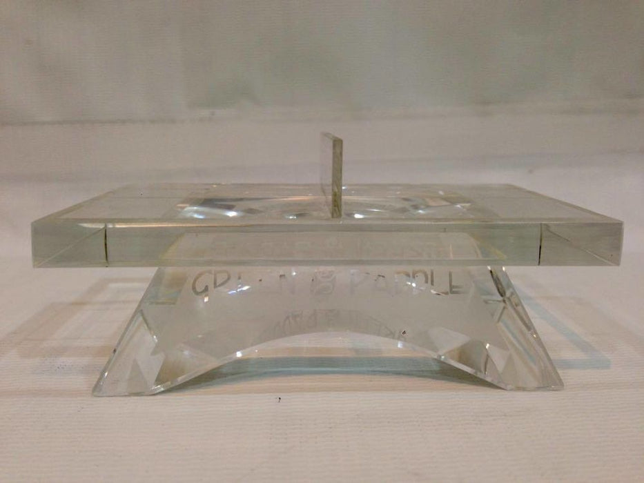 Green Paddle Crystal Table