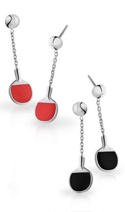 Vinqui Free-Flowing Table Tennis Bat Earrings